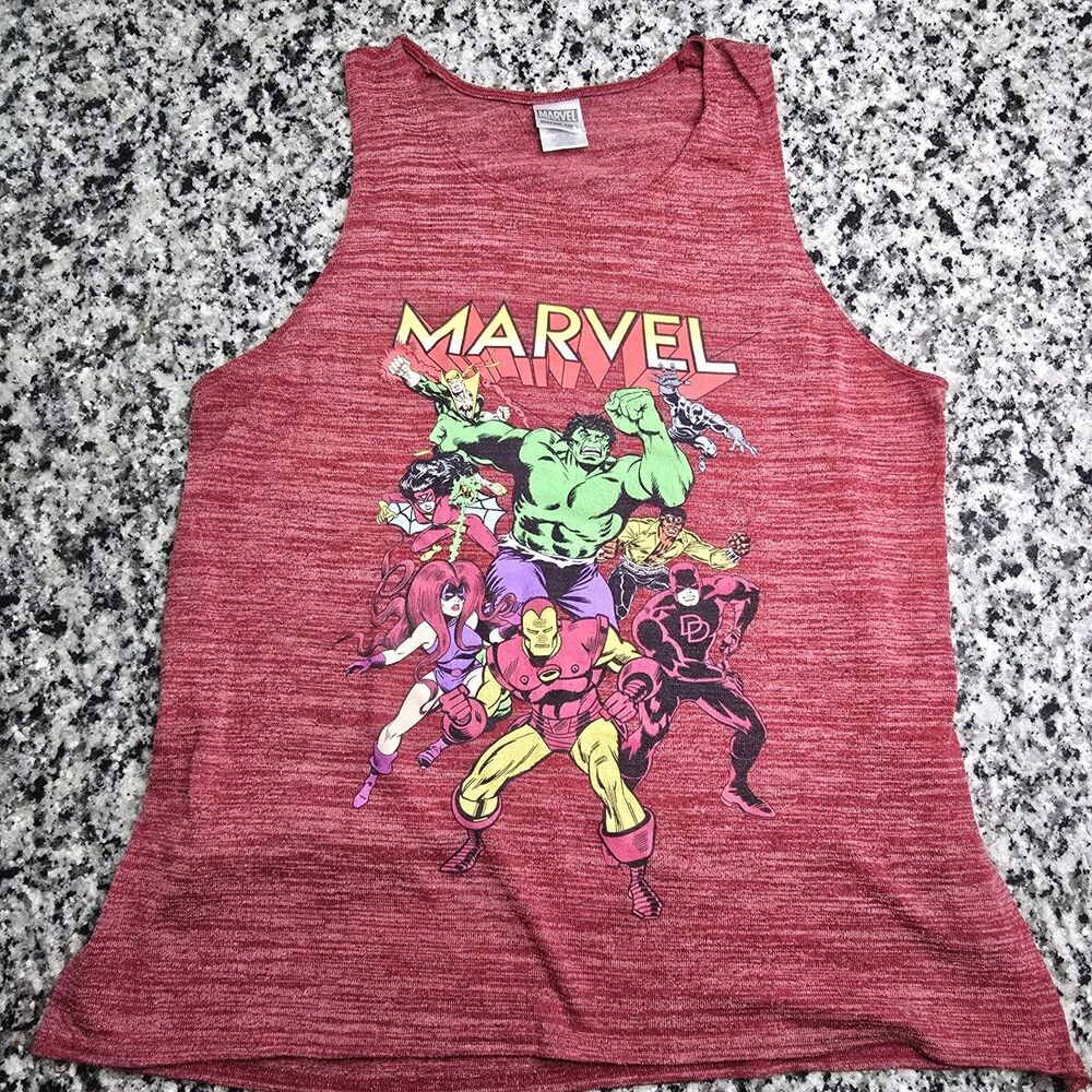 Marvel Womens Junior Size Tank Top Hulk Iron Man Size XXL